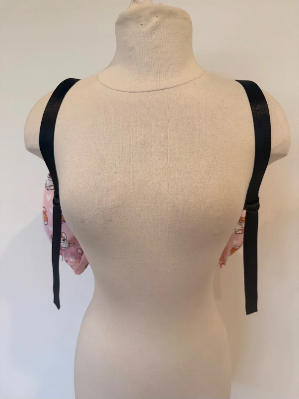 NEW Handmade Oversized Corgi Dog Print Pink Bow Statement Backpack